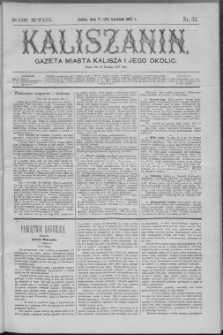 Kaliszanin : gazeta miasta Kalisza i jego okolic