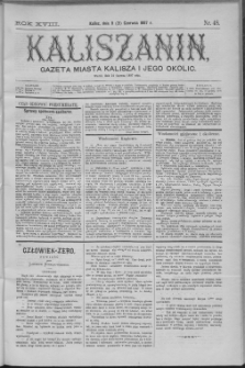 Kaliszanin : gazeta miasta Kalisza i jego okolic