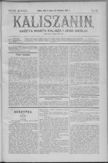 Kaliszanin : gazeta miasta Kalisza i jego okolic