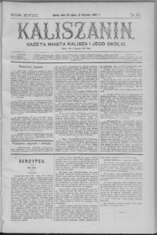 Kaliszanin : gazeta miasta Kalisza i jego okolic