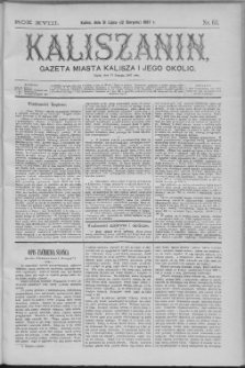 Kaliszanin : gazeta miasta Kalisza i jego okolic