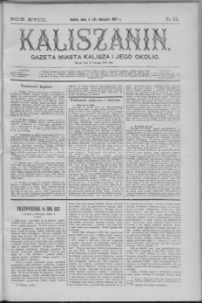 Kaliszanin : gazeta miasta Kalisza i jego okolic