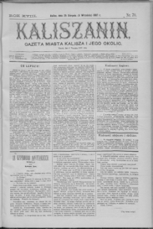 Kaliszanin : gazeta miasta Kalisza i jego okolic