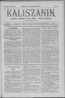 Kaliszanin : gazeta miasta Kalisza i jego okolic