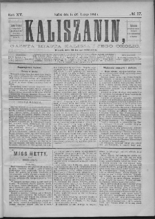 Kaliszanin : gazeta miasta Kalisza i jego okolic