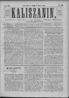 Kaliszanin : gazeta miasta Kalisza i jego okolic