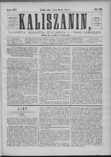 Kaliszanin : gazeta miasta Kalisza i jego okolic