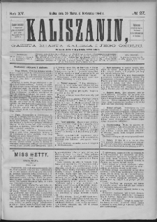 Kaliszanin : gazeta miasta Kalisza i jego okolic