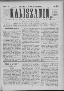 Kaliszanin : gazeta miasta Kalisza i jego okolic