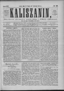 Kaliszanin : gazeta miasta Kalisza i jego okolic