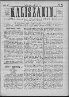 Kaliszanin : gazeta miasta Kalisza i jego okolic