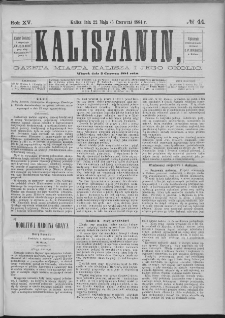 Kaliszanin : gazeta miasta Kalisza i jego okolic