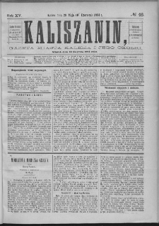 Kaliszanin : gazeta miasta Kalisza i jego okolic