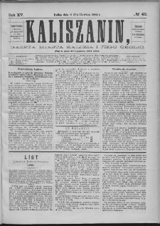 Kaliszanin : gazeta miasta Kalisza i jego okolic