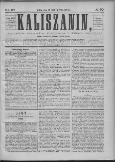 Kaliszanin : gazeta miasta Kalisza i jego okolic