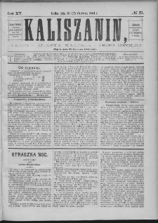 Kaliszanin : gazeta miasta Kalisza i jego okolic