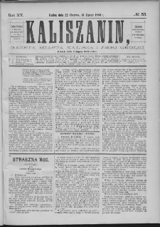 Kaliszanin : gazeta miasta Kalisza i jego okolic