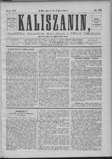 Kaliszanin : gazeta miasta Kalisza i jego okolic