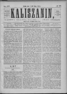 Kaliszanin : gazeta miasta Kalisza i jego okolic