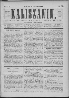 Kaliszanin : gazeta miasta Kalisza i jego okolic