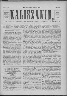 Kaliszanin : gazeta miasta Kalisza i jego okolic