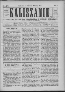 Kaliszanin : gazeta miasta Kalisza i jego okolic