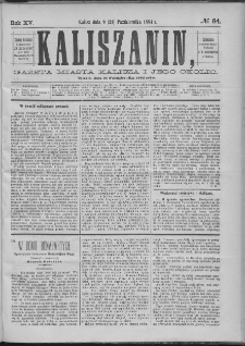 Kaliszanin : gazeta miasta Kalisza i jego okolic