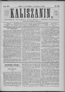 Kaliszanin : gazeta miasta Kalisza i jego okolic