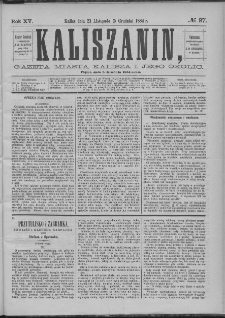 Kaliszanin : gazeta miasta Kalisza i jego okolic