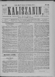 Kaliszanin : gazeta miasta Kalisza i jego okolic