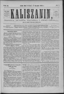 Kaliszanin : gazeta miasta Kalisza i jego okolic