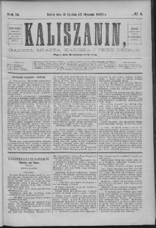 Kaliszanin : gazeta miasta Kalisza i jego okolic