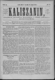 Kaliszanin : gazeta miasta Kalisza i jego okolic