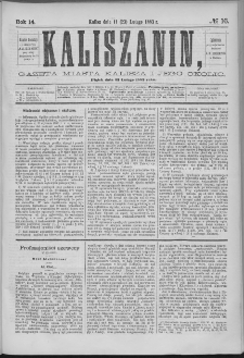 Kaliszanin : gazeta miasta Kalisza i jego okolic