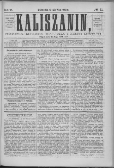 Kaliszanin : gazeta miasta Kalisza i jego okolic