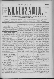 Kaliszanin : gazeta miasta Kalisza i jego okolic