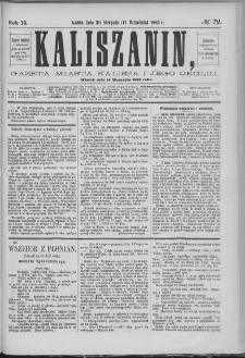 Kaliszanin : gazeta miasta Kalisza i jego okolic