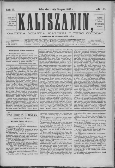 Kaliszanin : gazeta miasta Kalisza i jego okolic