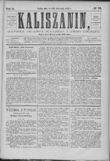 Kaliszanin : gazeta miasta Kalisza i jego okolic