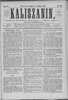 Kaliszanin : gazeta miasta Kalisza i jego okolic