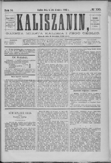 Kaliszanin : gazeta miasta Kalisza i jego okolic