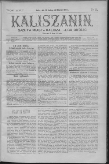 Kaliszanin : gazeta miasta Kalisza i jego okolic