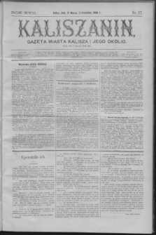 Kaliszanin : gazeta miasta Kalisza i jego okolic