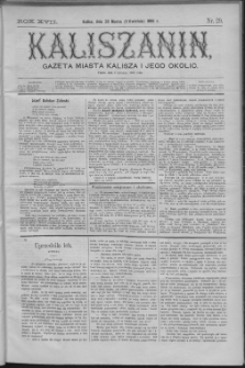 Kaliszanin : gazeta miasta Kalisza i jego okolic