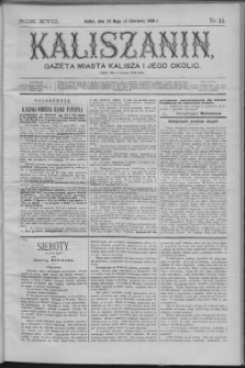 Kaliszanin : gazeta miasta Kalisza i jego okolic