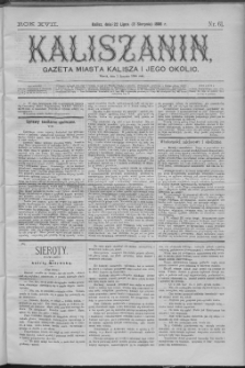 Kaliszanin : gazeta miasta Kalisza i jego okolic
