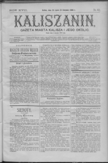 Kaliszanin : gazeta miasta Kalisza i jego okolic
