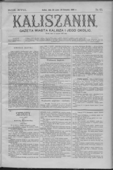 Kaliszanin : gazeta miasta Kalisza i jego okolic