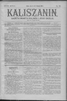 Kaliszanin : gazeta miasta Kalisza i jego okolic