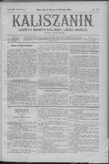 Kaliszanin : gazeta miasta Kalisza i jego okolic